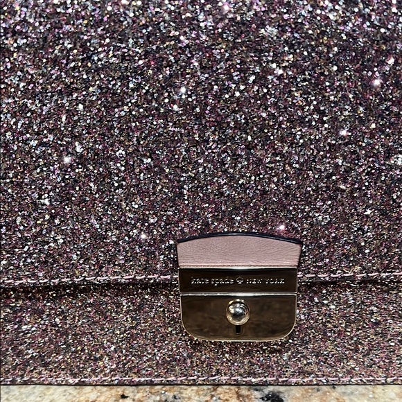 Kate Spade EUC Sunset Lane Esmena Glitter Crossbody Bag - Rose Gold - Picture 3 of 9